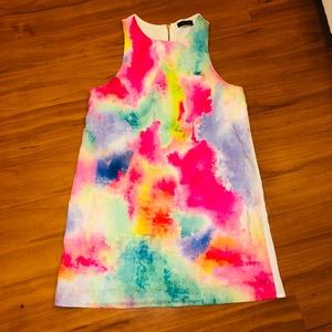 Honey Punch Watercolor Dress sz M